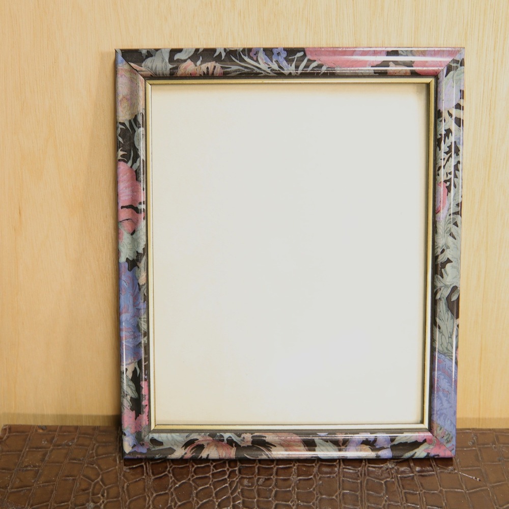 Vintage Floral Photo Frame 8x10 Pink Purple Botanical Wall Decor 11.5x13.5
